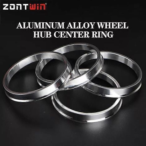 Lot de 4 bagues de centrage de moyeu en aluminium, diamètre extérieur 72,6 mm, diamètre intérieur 67,1 mm. Couleur : 72,6-74,1 mm. (1/4)
