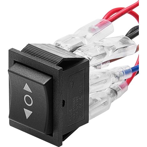 VEVOR Interruptor Basculante, 6 Pines DPDT, 3 Posiciones(ENCENDIDO-APAGADO-ENCENDIDO), Interruptor de Palanca de Inversión de Polos AC 250 V/16 A 125 V/20 A, para Uso Domestico y en Oficina (1/5)