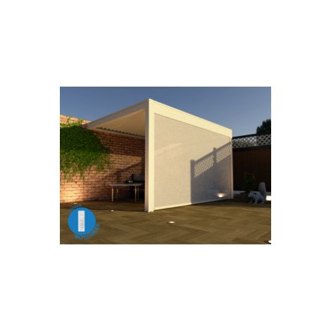 Store Façade Zippé Motorisé 4m Blanc Pour Pergola Bioclimatique O ORIAL Made in France (1/5)