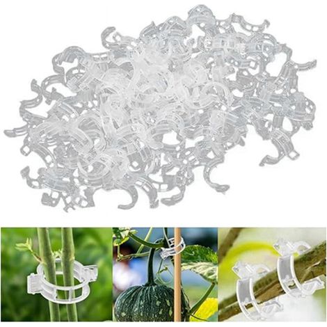 Plant Clip - Plastic - 200 Pièces - Pour Légumes Grimpants Tomates Poivrons Pastèques - Jardin Vertical Et Potager Domestique (1/5)