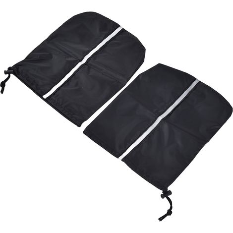 Couvercle universel pour rétroviseur de voiture 33x27cm, protection noire pour miroir latéral (1/5)