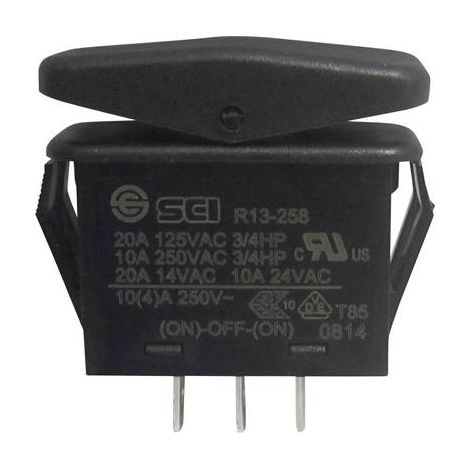 INTERRUPTEUR À BASCULE TRU COMPONENTS TC-R13-258I 1587863 14 V/AC 21 A 1 X (ON)/OFF/(ON) IP66 MOMENTANÉ/0/MOMENTANÉ 1 PC(S) (1/2)