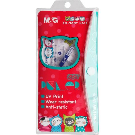 Set geometrico M&G con tanti gatti