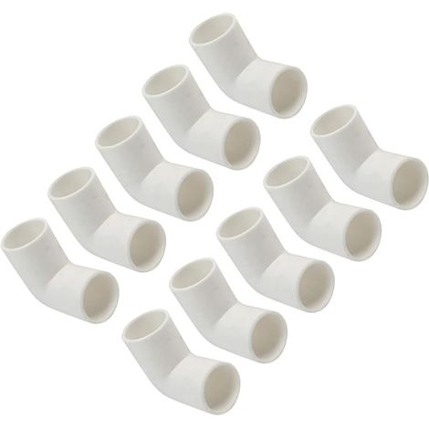 16mm Inner Dia PVC Hose Connectors 90° Elbow White (1/4)