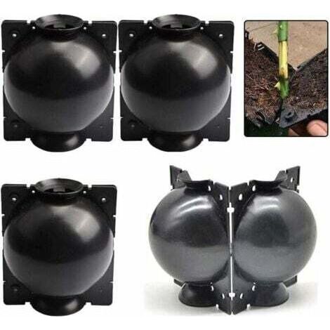 Lot de 4 petites boîtes de greffage pour plantes, dispositif d'enracinement des plantes, boule de coupe de propagation, convient pour la croissance du jardin et la greffe de propagation (1/5)