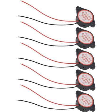 5-teiliges Set mit elektrischem Piezo-Summer und 80 dB Lautstärke, ABS-Technologie und hoher Empfindlichkeit (SFM-27II)