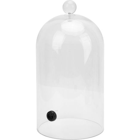 Couvercle en forme de dôme pour cloche à fumer, pour aliments et boissons, acrylique transparent, accessoire pour fumer les cocktails, 33 cm (1/5)