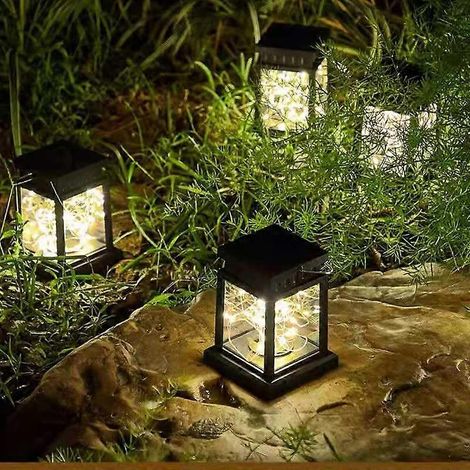Lampes solaires décoratives extérieures pour jardin, guirlandes lumineuses à suspendre pour la maison, la cour et les arbres, veilleuses LED pour jardin (1 pièce) (1/5)