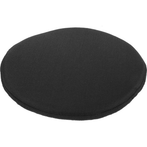 Housse de Tabouret Design Simple et Délicat Noire Ronde Rembourrée Élastique Facile à Enlever pour Tabourets Variés à Domicile ou Salle à Manger (1/5)