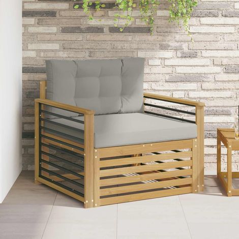 vidaXL Sofá de exterior Poliéster Blanco (1/5)