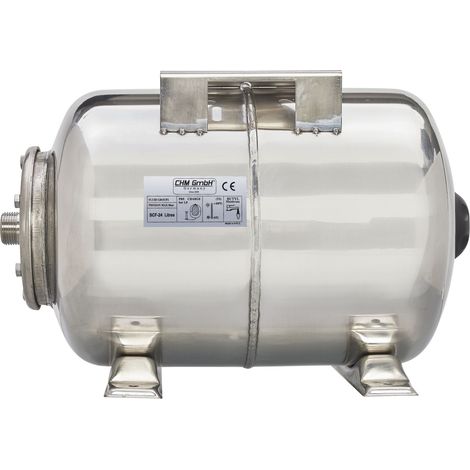 CHM – Réservoir de pression membrane 24 L inox – Pression maximale 8 Bar – Épaisseur paroi 1,2 mm – Pour installations d'eau domestiques (1/5)