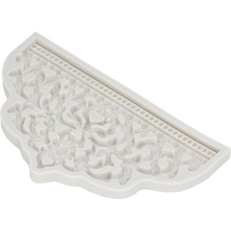 Moule à fondant couronne, grand modèle, en silicone alimentaire gris, réutilisable, résistant aux hautes températures et inodore. (1/5)