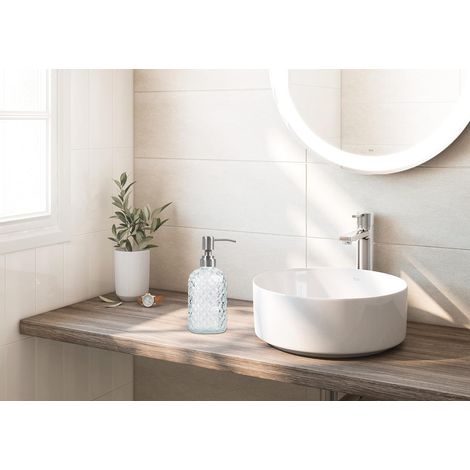 Distributor of soap to hand and dishes in glass for bathroom and kitchen with pump 304 stainless steel (transparent) (1/4)