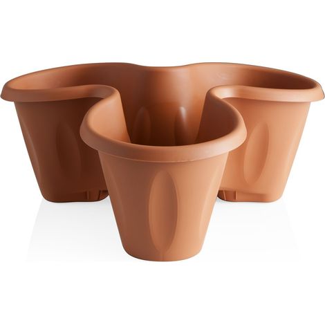 VASO 'TRIFOGLIO' Ø 40 cm x 16 h - Colore Terracotta (1/5)