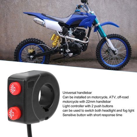 Universeller Motorrad-Scheinwerferschalter für den Lenker, 22-mm-Ein/Aus-Taste