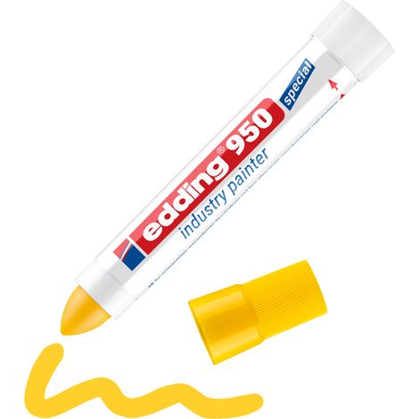 Edding - Pâte ultra résistante E950 jaune - pour un marquage très durable sur les surfaces rouillées ou rugueuses - 1 pc(s)
