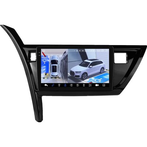 Lecteur multimédia pour voiture, pour conduite à gauche, écran tactile haute résolution, compatible avec Toyota Corolla Auris 2013 - 2016, QS8-avec caméra 360 (1/2)