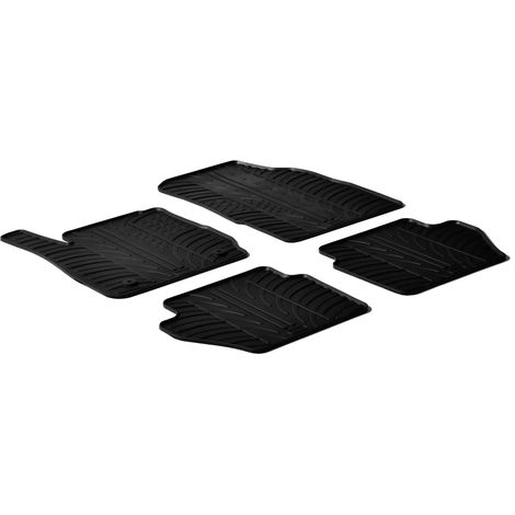Set tappeti su misura in gomma - compatibile per Ford Fiesta 3p (03/1105/17) fix a bottone - Ford Fiesta 5p (03/1105/17) fix a bottone