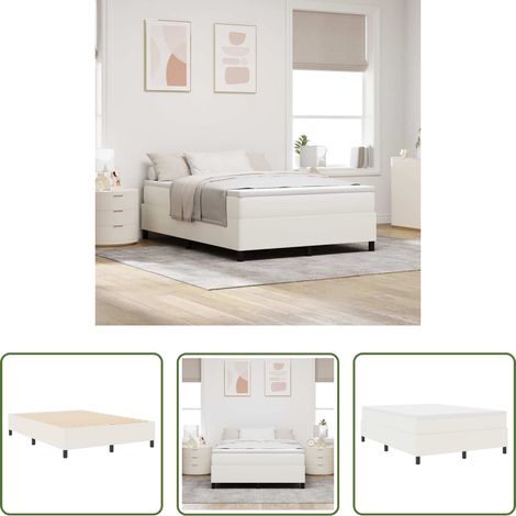 Plattformbettgestell - Plattformbettgestell Creme 160 x 200 cm Cordstoff (1/5)