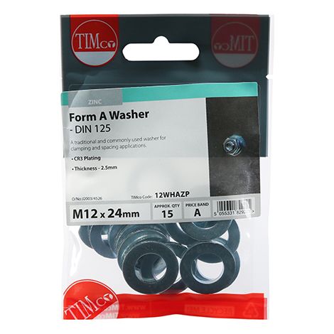 TIMCO Form A Washers DIN125-A Silver - M12