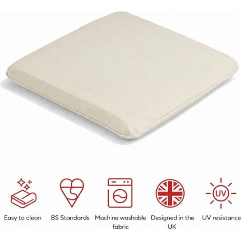 SP Seat Pad Cushion (Pack of 2) - L40 x W38 x H4 cm - Natural