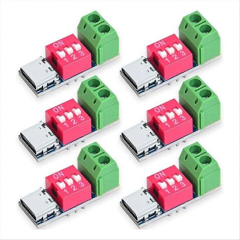 Module de déclenchement USB-C PD, leurre PD/QC, charge rapide (6 pièces) (1/5)