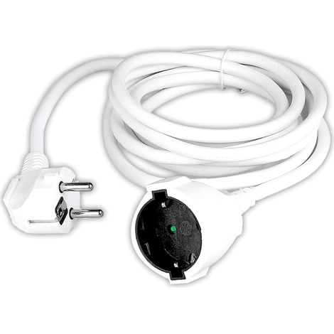 V-TAC Prolunga Elettrica Presa Schuko Spina Schuko da 5 Metri - Prolunga Cavo Elettrico per Casa, Ufficio, Negozio, Lavoro - Super Resistente - Carico Massimo 3680W (1/5)
