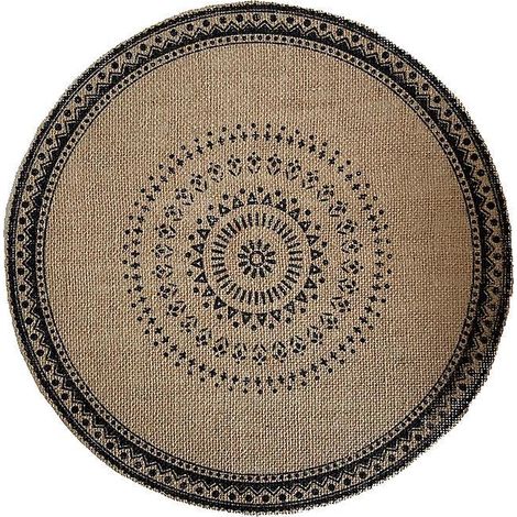 sous-verres En Coton Tiss - Sans Glands Noir, Style Bohme, Dcorations De Table Pour Bars Et Restaurants