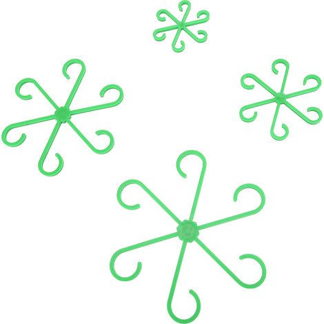 Ensemble de 4 supports pour tiges de plantes grimpantes, 4 tailles différentes, étanches, réutilisables et portables, verts. (1/5)
