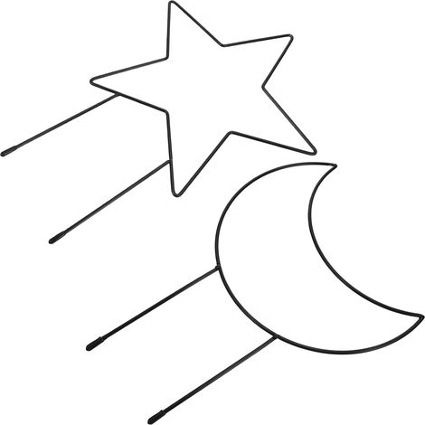 Stück Kreative Pflanzenstützen aus Metall in Mond und
