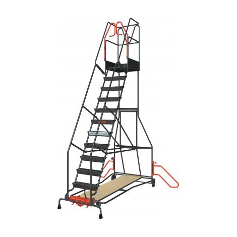Regal-Stehleiter 12 Stufen mit automatischer Arretierung 150 kg - FIMM - 830008817