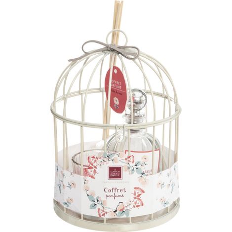 Coffret cage avec bougie et Flacon diffuseur "Lola Poésie" Atmosphera