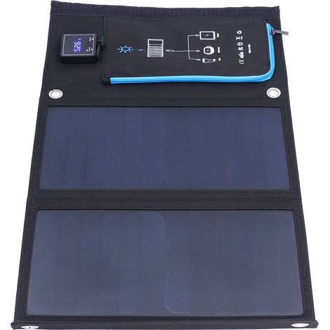 Sac à dos solaire portable pliable avec panneaux solaires, chargeur externe USB pour smartphones et tablettes, sac banane extérieur randonnée. (1/5)