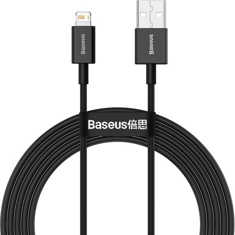Baseus Superior Fast Charge USB-A to Lightning Cable, 2.4A, 2m - Black