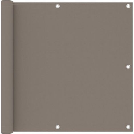 Paravent de balcon, taupe, 90 x 600 cm, tissu Oxford (1/5)