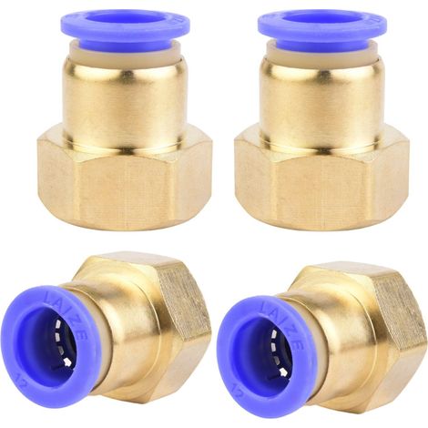 4 pièces de tuyau avec un diamètre extérieur de 12 mm x 1/2" de filetage intérieur PT, raccord droit, adaptateur pneumatique, connexion, connecteurs de connexion pneumatique (1/5)