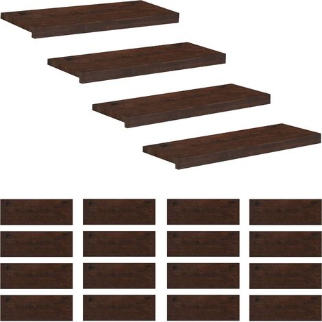 Marches d'escalier 20 pièces 70 x 25 x 2 cm Marron foncé vidaXL