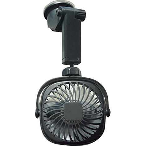 Ventilateur de voiture avec ventouse rechargeable USB Ventilateur USB personnel avec rotation à 360 degrés Ventilateur portable Mini ventilateur rechargeable pour la maison, le bureau, la conduite (1/5)