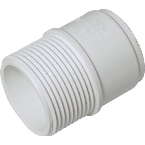 FloPlast ABS Solvent Weld Male Adaptor 40mm White