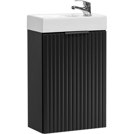Meuble lave-mains 40cm 1 porte Adriel Noir (1/5)