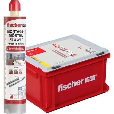 Fischer Caja profesional de mortero gris 20x300ml