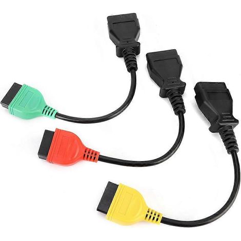 3er-Pack Verbindungskabel-ECU-Scan-Adapterstecker passend für Fiat – praktisches Zubehör
