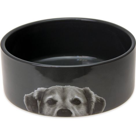 Piatto per cani in ceramica K, antrazit, 1500 ml 18,5 x 18,5 x 7,5 cm