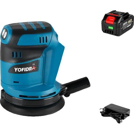Ponceuse orbitale, sans fil, à vitesse variable, 1 Batterie Prise EU (1/2)