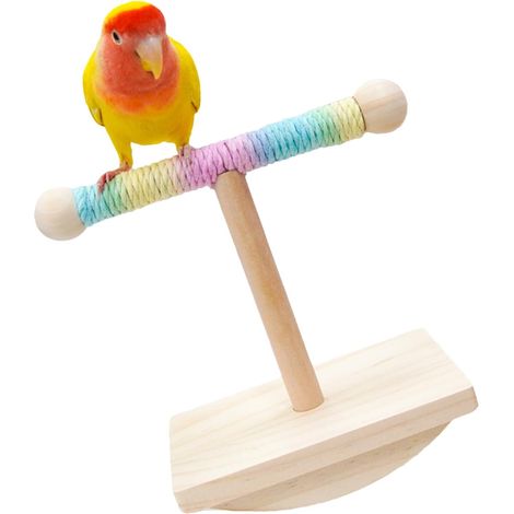 Perchoir pour Oiseaux d'Intérieur - Perchoir d'apprentissage en Bois (1/5)