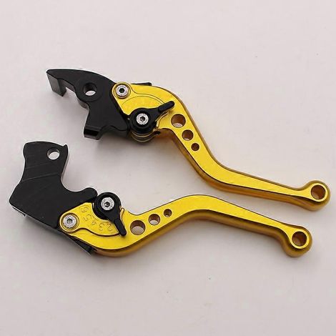 Modifications pour motos KTM RC125/125Duke250 : freins réglables, guidon d’embrayage, leviers de klaxon (poignée courte dorée). (1/5)
