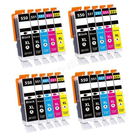 Pack de Cartouches 550/551 XL Compatibles pour Imprimante CANON 550/551 XL