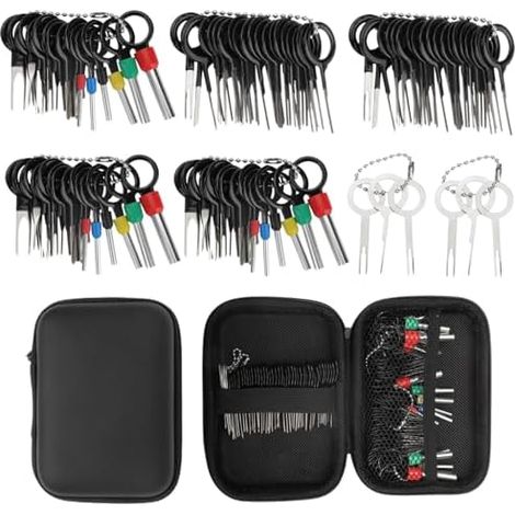 Lot de 100 outils déverrouillage voiture pour la plupart des connecteurs câbles, pinces serrage, démontage faisceau terminaux - (1/5)