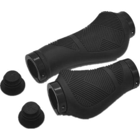 Manopole per manubrio da bicicletta dal design ergonomico con proprietà antiscivolo e ammortizzanti, doppio meccanismo di bloccaggio e adatte a manubri con diametro di 22,2 mm, incluse mountain bike,  (1/5)