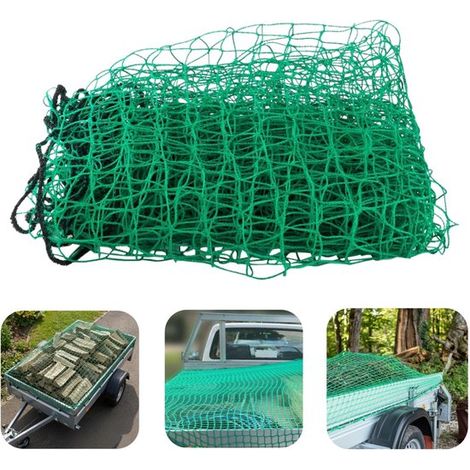 Filets de transport et protection 1,5 x 2 m - filets de remorque et jardin, verts (1/5)